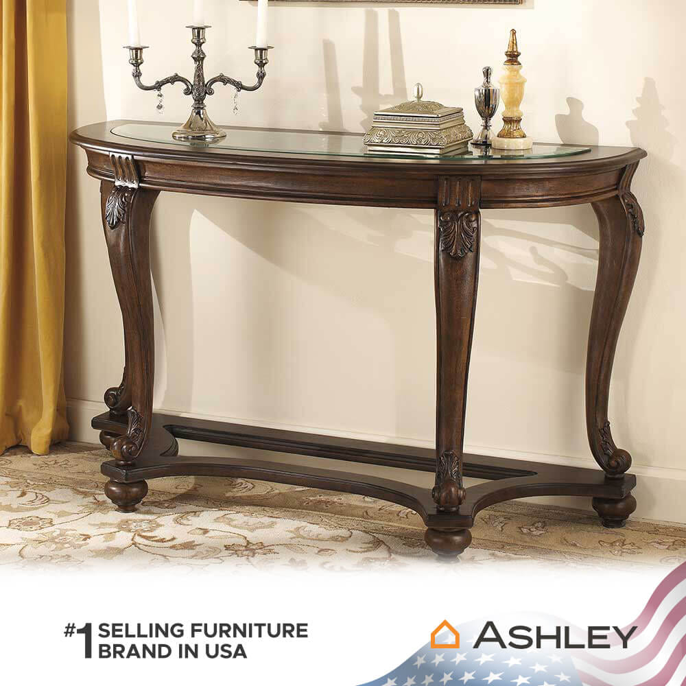 โต๊ะคอนโซล ASHLEY FURNITURE HOMESTORE รุ่น NORCASTLE/122 สีน้ำตาลเข้ม_3