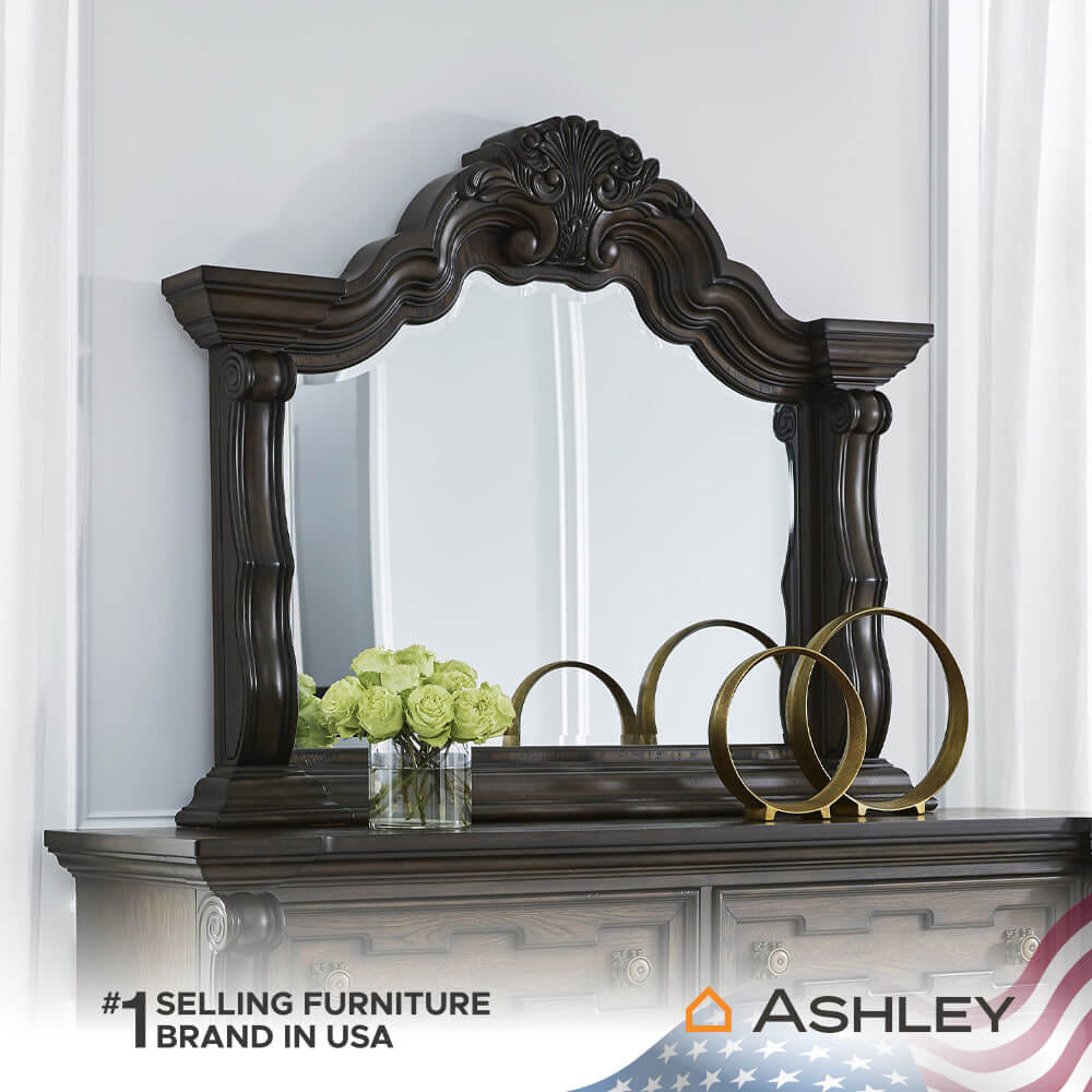กระจกตั้งโต๊ะ ASHLEY FURNITURE HOMESTORE รุ่น MAYLEE/137X112 สีน้ำตาลเข้ม