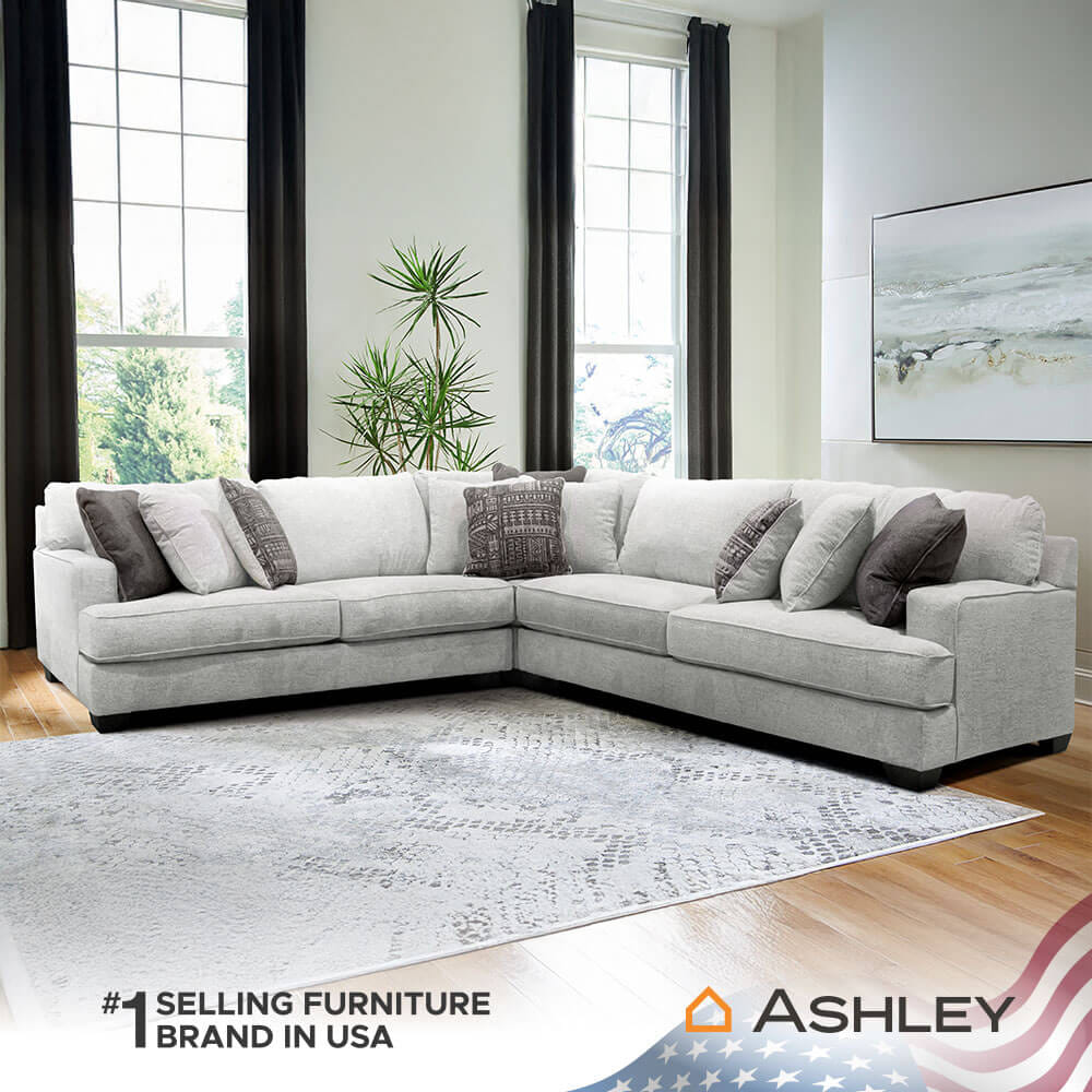 โซฟาตัว L ด้านซ้าย-ขวา ASHLEY FURNITURE HOMESTORE รุ่น RAWCLIFFE/R-L สีเทาอ่อน