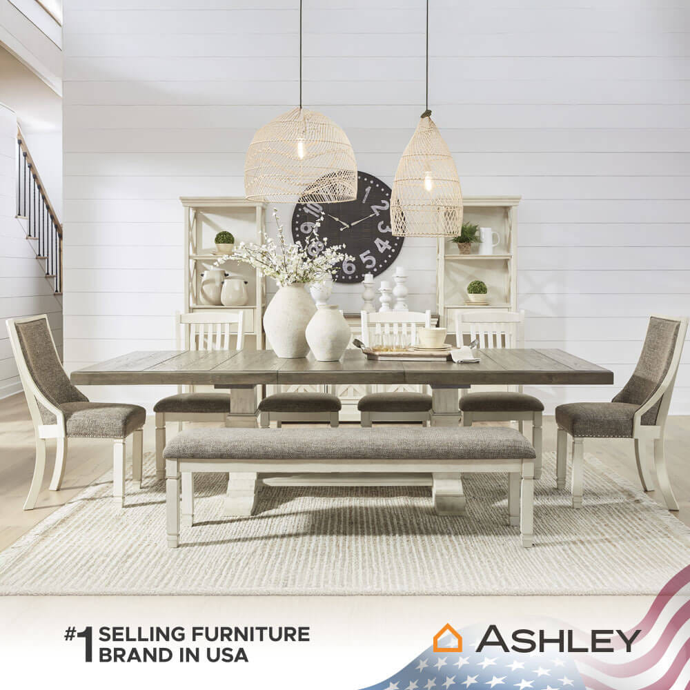 โต๊ะอาหาร ปรับขนาดได้ ASHLEY FURNITURE HOMESTORE รุ่น BOLANBURG/200-262 สีไม้ธรรมชาติ