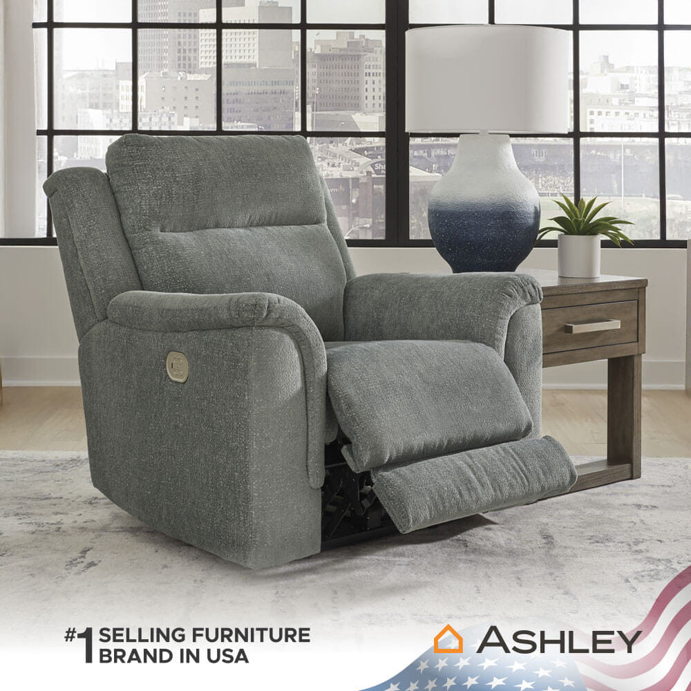 โซฟาปรับเอนนอน ไฟฟ้า 1 ที่นั่ง ASHLEY FURNITURE HOMESTORE รุ่น OVERFLOW/1RM สีเทา