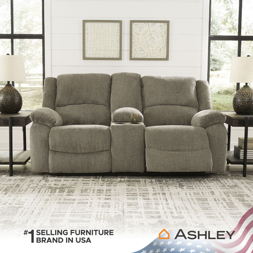 โซฟาปรับเอนไฟฟ้า 2 ที่นั่งพร้อมที่วางแขน ASHLEY FURNITURE HOMESTORE รุ่น DRAYCOLL/2RRM สีน้ำตาลอ่อน