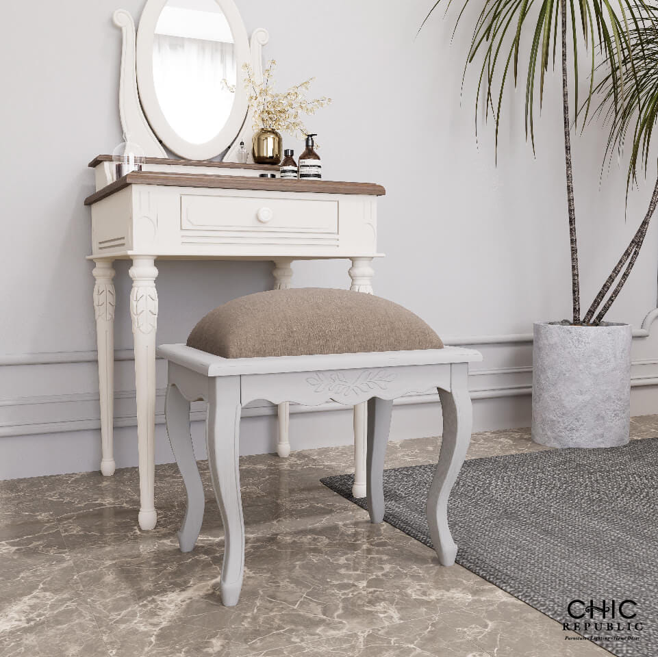 เก้าอี้สตูล CHIC REPUBLIC รุ่น SARITA สีขาววินเทจ
