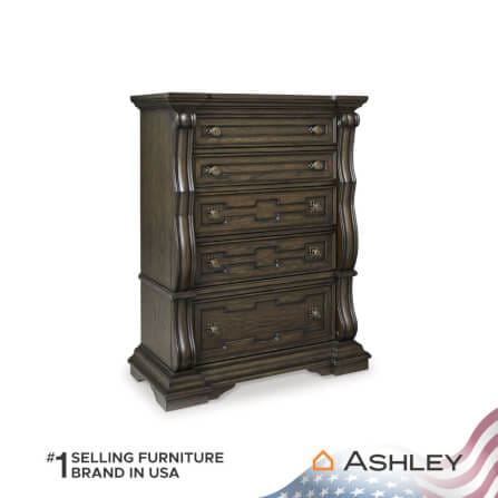 ตู้ลิ้นชัก 5 ลิ้นชัก ASHLEY FURNITURE HOMESTORE รุ่น MAYLEE/110 สีน้ำตาลเข้ม_0