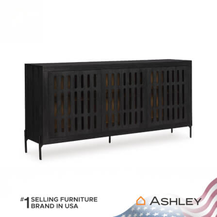 ตู้เตี้ยบานเปิด ASHLEY FURNITURE HOMESTORE รุ่น VALLISBURG/162 สีดำ_0