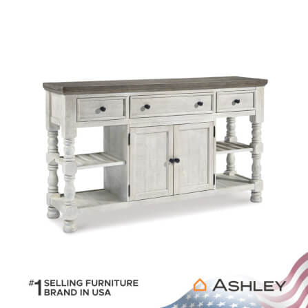 ตู้เตี้ยบานผสม ASHLEY FURNITURE HOMESTORE รุ่น HAVALANCE/170 สีขาววินเทจ