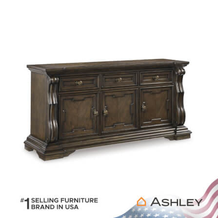 ตู้เตี้ยบานผสม ASHLEY FURNITURE HOMESTORE รุ่น MAYLEE/181 สีน้ำตาลเข้ม_0