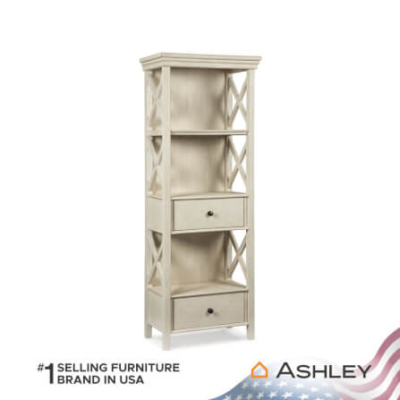 ตู้สูง บานผสม ASHLEY FURNITURE HOMESTORE รุ่น BOLANBURG/64 สีขาววินเทจ