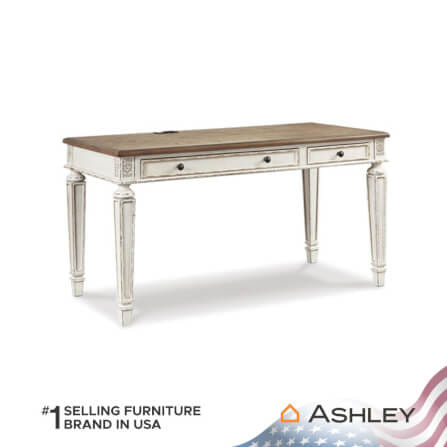 โต๊ะทำงาน ASHLEY FURNITURE HOMESTORE รุ่น REALYN/152 สีขาววินเทจ