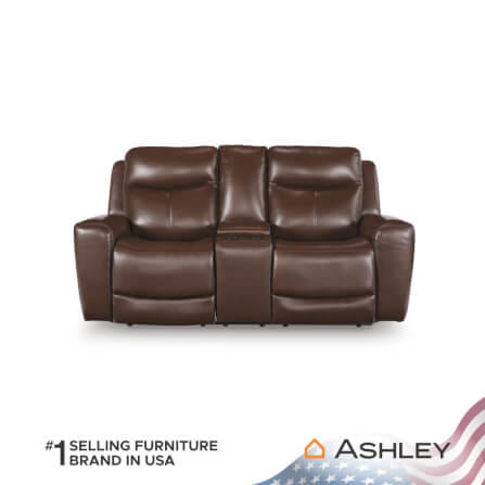 โซฟาปรับเอนนอนไฟฟ้า 2 ที่นั่งพร้อมที่วางแขน ASHLEY FURNITURE HOMESTORE  รุ่น MOMENTUM MOVES/2RRM สีน้ำตาลเข้ม_0