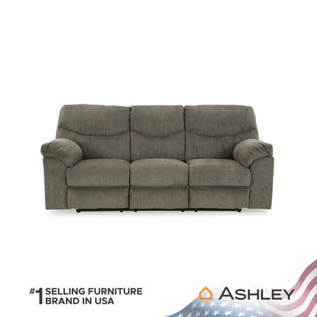โซฟาปรับเอนนอน 3 ที่นั่ง ASHLEY FURNITURE HOMESTORE รุ่น ALPHONS/3RR สีน้ำตาล_0