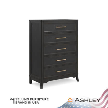 ตู้ลิ้นชัก 5 ลิ้นชัก ASHLEY FURNITURE HOMESTORE รุ่น WELLTERN/101 สีดำ_1
