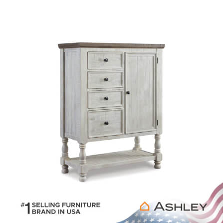ตู้เตี้ยบานผสม ASHLEY FURNITURE HOMESTORE รุ่น HAVALANCE/113 สีขาววินเทจ_1
