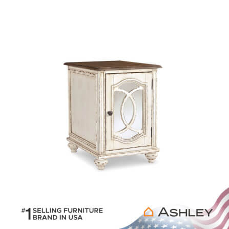 โต๊ะข้าง ASHLEY FURNITURE HOMESTORE รุ่น REALYN/45 สีขาววินเทจ_1