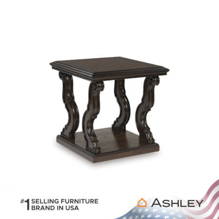 โต๊ะข้าง ASHLEY FURNITURE HOMESTORE รุ่น MAYLEE/70 ขนาด 70 ซม. สีน้ำตาลเข้ม_1