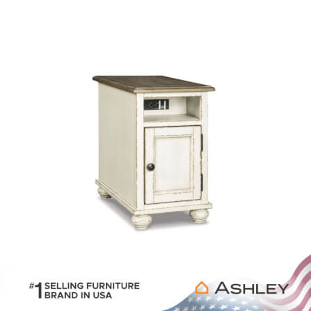 โต๊ะข้าง ASHLEY FURNITURE HOMESTORE รุ่น REALYN/35 สีขาววินเทจ_1