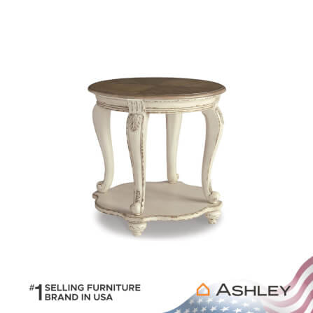 โต๊ะข้าง ASHLEY FURNITURE HOMESTORE รุ่น REALYN/66 สีขาววินเทจ_1