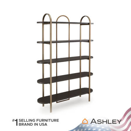 ชั้นวางของโล่ง 5 ชั้น ASHLEY FURNITURE HOMESTORE รุ่น BRENTMOUR สีทองวินเทจ_1