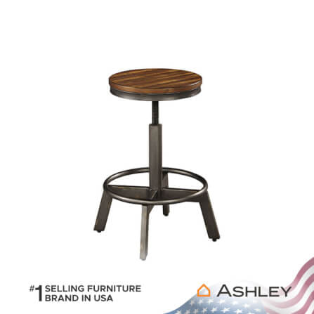เก้าอี้บาร์ปรับระดับได้ ASHLEY FURNITURE HOMESTORE รุ่น TORJIN สีดำ_1