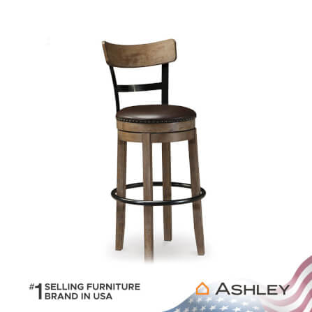 เก้าอี้บาร์หมุนได้ ASHLEY FURNITURE HOMESTORE รุ่น PINNADEL สีน้ำตาล_1