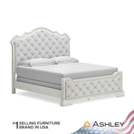 เตียงนอนขนาด 6 ฟุต ASHLEY FURNITURE HOMESTORE รุ่น ARLENDYNE/180 สีขาววินเทจ_1