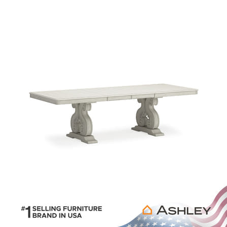 โต๊ะอาหาร ปรับขนาดได้ ASHLEY FURNITURE HOMESTORE รุ่น ARLENDYNE/183-275 สีขาววินเทจ_1