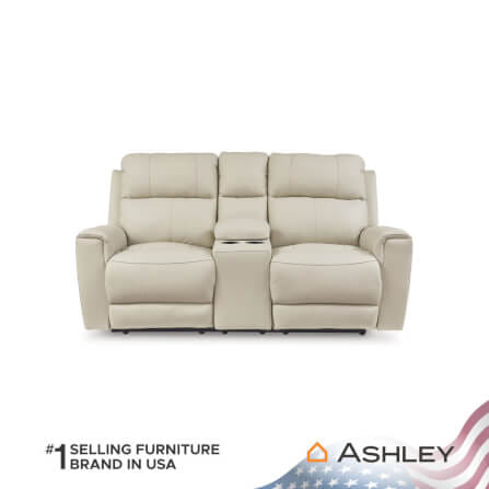 โซฟาปรับเอนไฟฟ้า 2 ที่นั่งพร้อมที่วางแขน ASHLEY FURNITURE HOMESTORE รุ่น DAHLMOORE/2RRM สีครีม_1