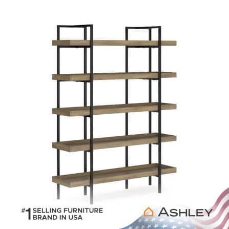 ชั้นวางหนังสือ ASHLEY FURNITURE HOMESTORE รุ่น MONTIA สีดำ_1