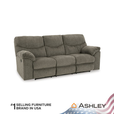 โซฟาปรับเอนนอน 3 ที่นั่ง ASHLEY FURNITURE HOMESTORE รุ่น ALPHONS/3RR สีน้ำตาล_1