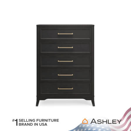 ตู้ลิ้นชัก 5 ลิ้นชัก ASHLEY FURNITURE HOMESTORE รุ่น WELLTERN/101 สีดำ_2