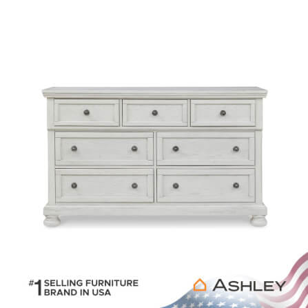 ตู้ลิ้นชัก 7 ลิ้นชัก ASHLEY FURNITURE HOMESTORE รุ่น ROBBINSDALE/166 สีขาววินเทจ_2