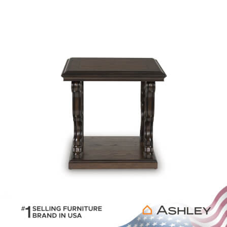 โต๊ะข้าง ASHLEY FURNITURE HOMESTORE รุ่น MAYLEE/70 ขนาด 70 ซม. สีน้ำตาลเข้ม_2