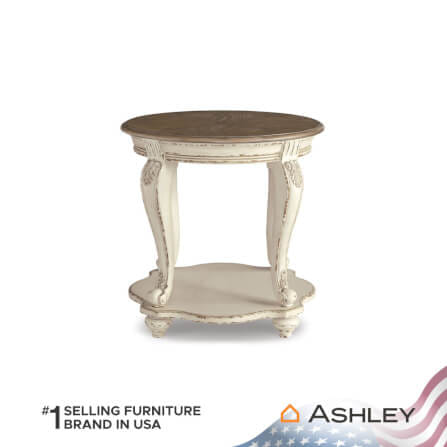 โต๊ะข้าง ASHLEY FURNITURE HOMESTORE รุ่น REALYN/66 สีขาววินเทจ_2