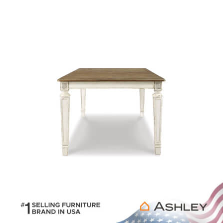 โต๊ะอาหาร ปรับขยายได้ ASHLEY FURNITURE HOMESTORE รุ่น REALYN/198-243 สีขาววินเทจ_2