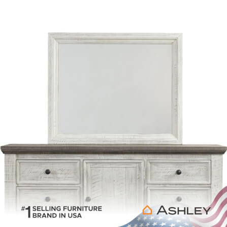 กระจกตั้งโต๊ะ ASHLEY FURNITURE HOMESTORE รุ่น HAVALANCE/101X84 สีขาววินเทจ_2