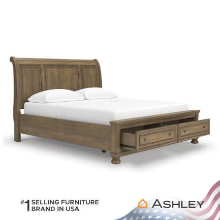 เตียง 6 ฟุต ASHLEY FURNITURE HOMESTORE รุ่น VANDENMORE/180 สีน้ำตาล_2
