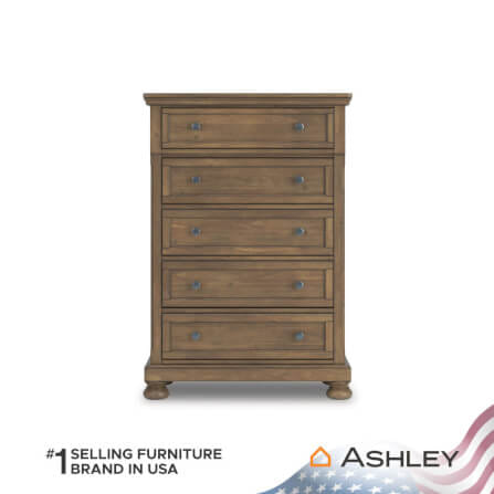 ตู้ลิ้นชัก 5 ลิ้นชัก ASHLEY FURNITURE HOMESTORE รุ่น VANDENMORE/100 สีน้ำตาล_2