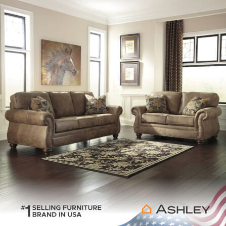 โซฟา 2 ที่นั่ง ASHLEY FURNITURE HOMESTORE รุ่น LARKINHURST/2 สีน้ำตาล_2