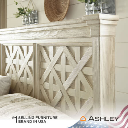 เตียงนอนขนาด 6 ฟุต ASHLEY FURNITURE HOMESTORE รุ่น BOLANBURG/180 สีขาววินเทจ_2