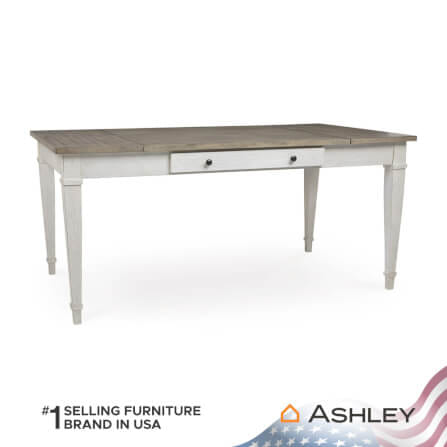 โต๊ะอาหารพร้อมลิฟท์ท็อป ASHLEY FURNITURE HOMESTORE รุ่น SKEMPTON/167 สีขาววินเทจ_2