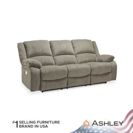 โซฟาปรับเอนนอน 3 ที่นั่ง ASHLEY FURNITURE HOMESTORE รุ่น DRAYCOLL/3RRM สีน้ำตาลอ่อน_2