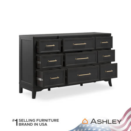 ตู้ลิ้นชัก 9 ลิ้นชัก ASHLEY FURNITURE HOMESTORE รุ่น WELLTERN/167 สีดำ_3