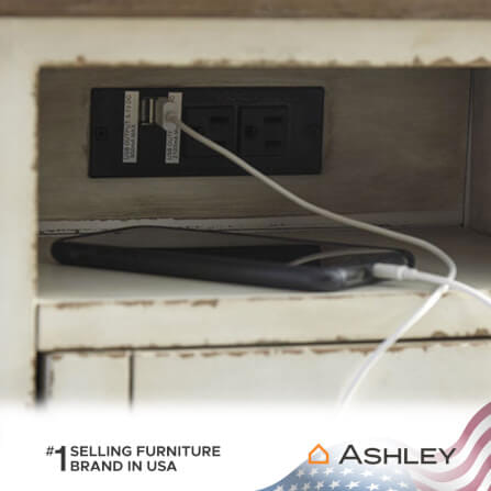 โต๊ะข้าง ASHLEY FURNITURE HOMESTORE รุ่น REALYN/35 สีขาววินเทจ_3