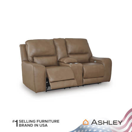 โซฟาปรับเอนนอนไฟฟ้า 2 ที่นั่งพร้อมคอนโซล ASHLEY FURNITURE HOMESTORE รุ่น SILVERBROOKE/2RRM สีน้ำตาล_3