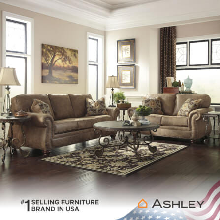 โซฟา 2 ที่นั่ง ASHLEY FURNITURE HOMESTORE รุ่น LARKINHURST/2 สีน้ำตาล_3