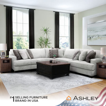 โซฟาตัว L ด้านซ้าย-ขวา ASHLEY FURNITURE HOMESTORE รุ่น RAWCLIFFE/R-L สีเทาอ่อน_3