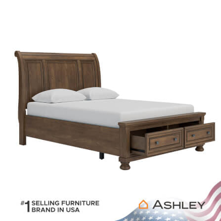 เตียงนอนขนาด 5 ฟุต ASHLEY FURNITURE HOMESTORE รุ่น FLYNNTER/150 สีน้ำตาล_3