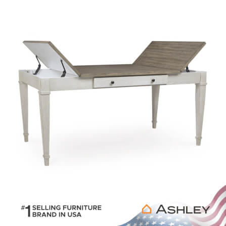 โต๊ะอาหารพร้อมลิฟท์ท็อป ASHLEY FURNITURE HOMESTORE รุ่น SKEMPTON/167 สีขาววินเทจ_3