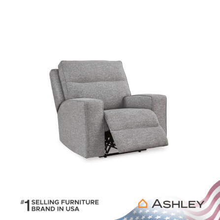 โซฟาปรับเอนไฟฟ้า 1 ที่นั่ง พร้อมพนักพิงศีรษะปรับได้ ASHLEY FURNITURE HOMESTORE รุ่น BISCOE/1RM สีเทาอ่อน_3