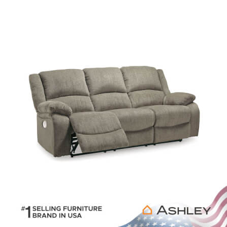 โซฟาปรับเอนนอน 3 ที่นั่ง ASHLEY FURNITURE HOMESTORE รุ่น DRAYCOLL/3RRM สีน้ำตาลอ่อน_3